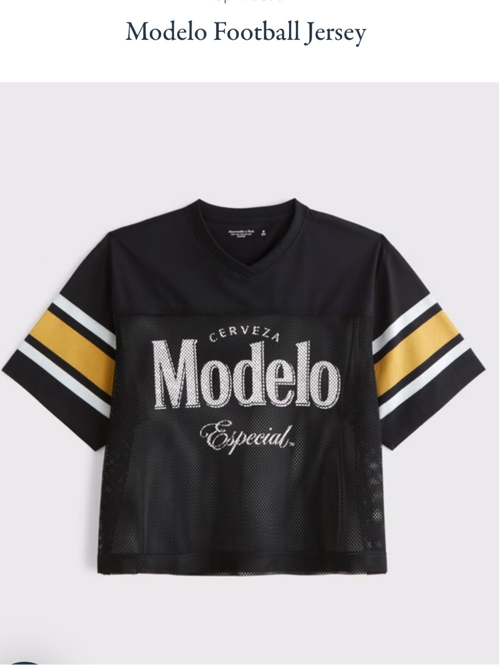Abercrombie & Fitch Modelo Cropped Football Jersey - size L